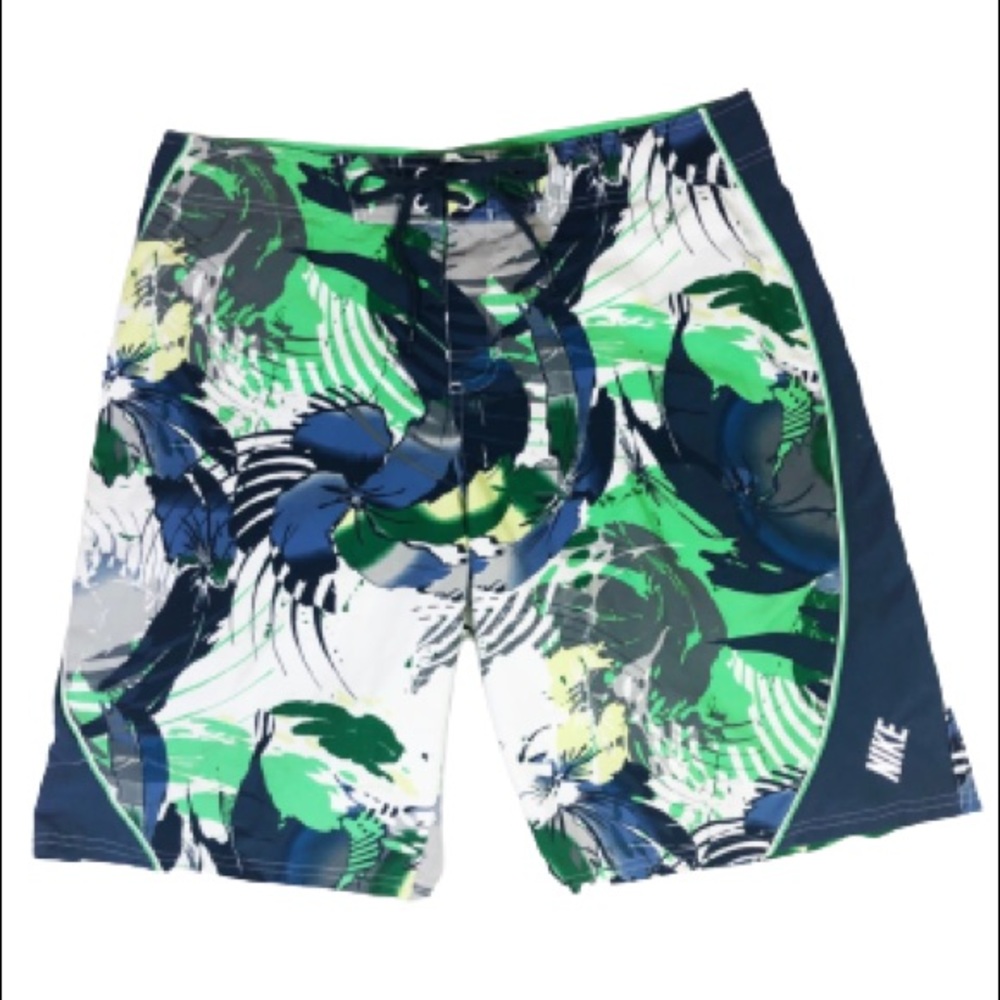 Nike Swim Long Board Shorts Swim Trunks Size 34 Bathing Suit